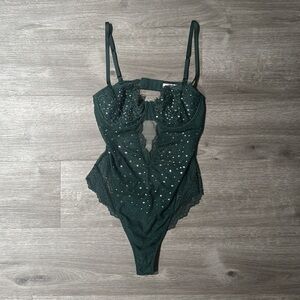 Victoria’s Secret Wicked Unlined Embellished Lace Bodysuit